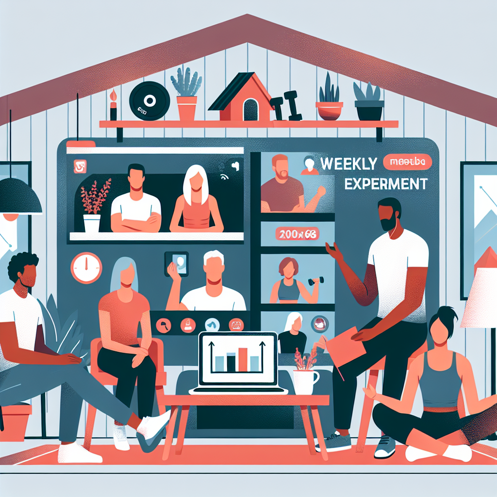 Illustration of Team on video call in a Home office setting, with a focused mood.
