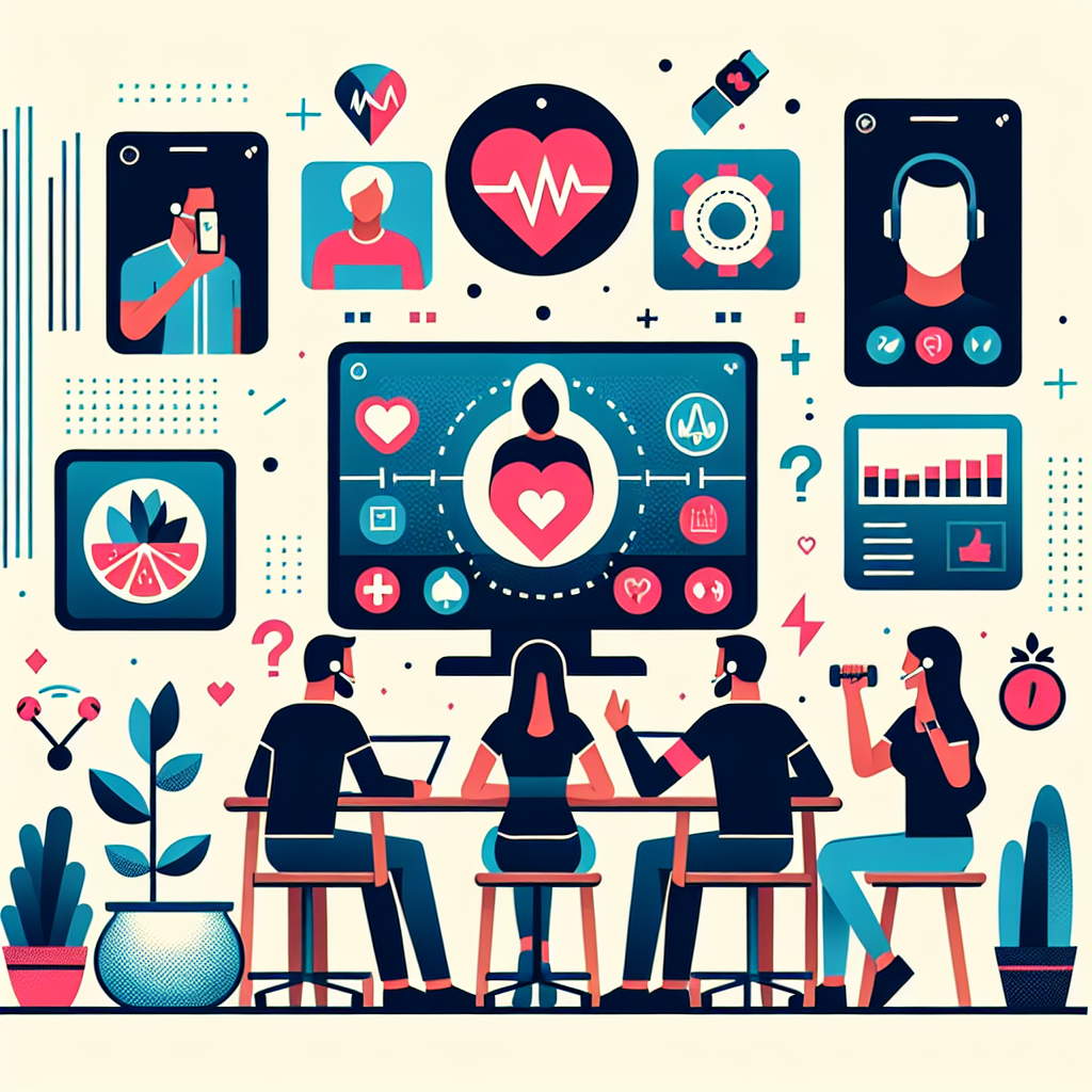 Illustration of Team on video call in a Home office setting, with a focused mood.