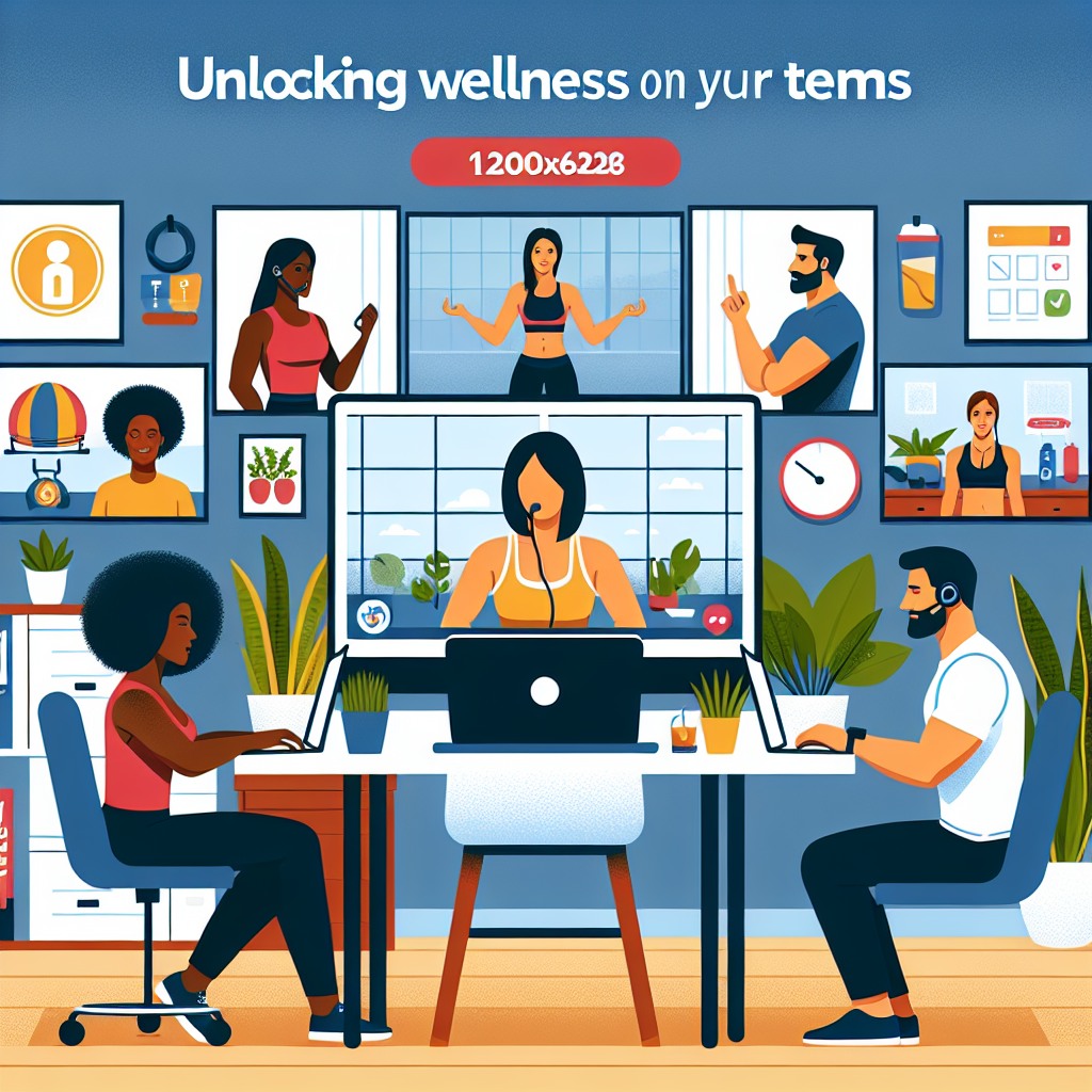 Illustration of Team on video call in a Home office setting, with a focused mood.