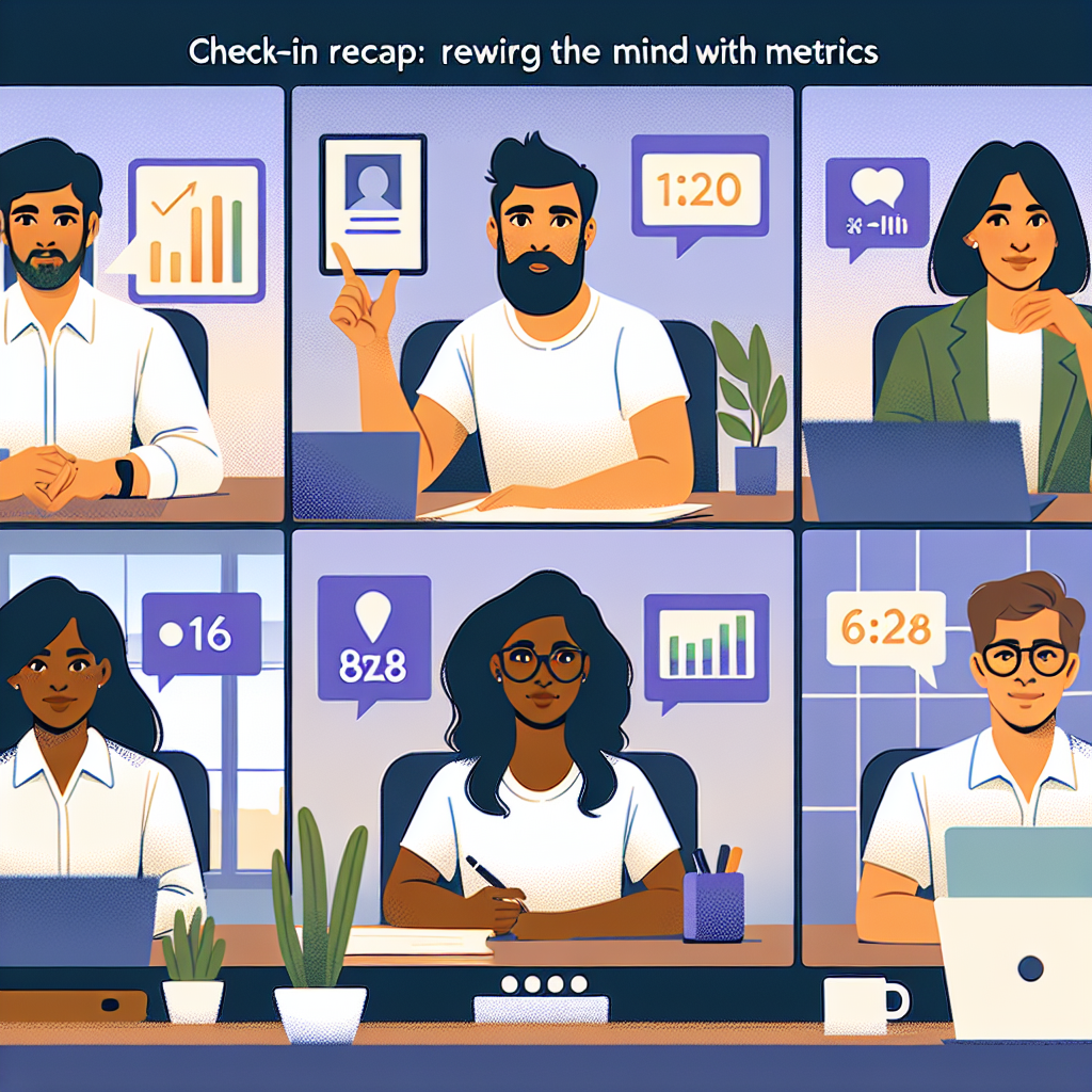 Illustration of Team on video call in a Home office setting, with a focused mood.