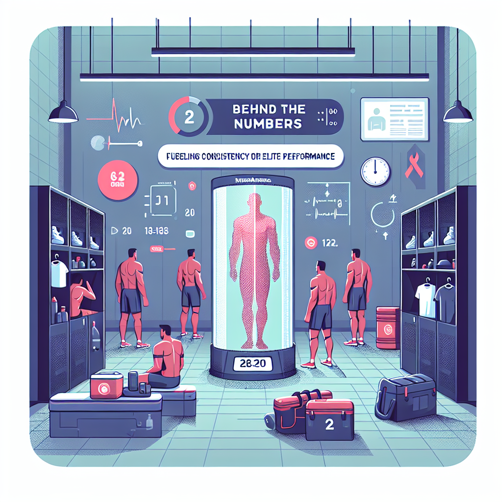Illustration of Body composition scan in a Locker room setting, with a inspired mood.
