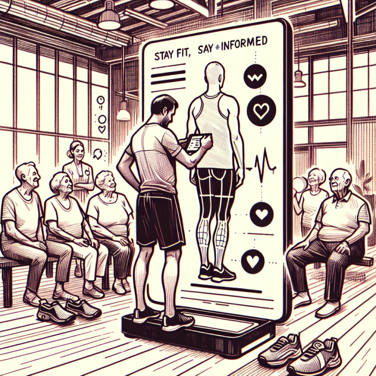 Illustration of Body composition scan in a Fitness class studio setting, with a inspired mood.